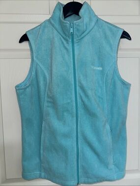Columbia Aqua Blue Fleece Vest - Women's Sleeveless Zip